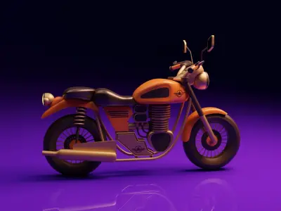 Stylized Motorcycle 3D model