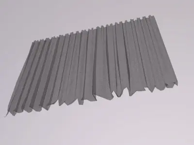 Drapery transparent Low-poly 3D model