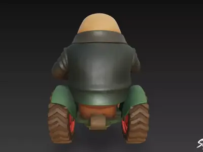 Bulbito Bandito Traktorito - Italian Brainrot Low-poly 3D model