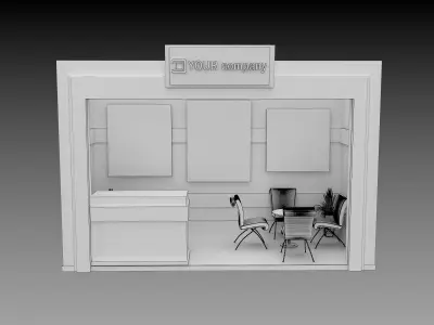Booth Exhibition Stand a578a  3D model