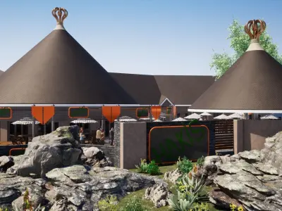 Cultural entertainment Restaurant and Bar 3D model