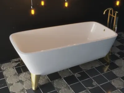 Luxury Bath Tub  Low-poly 3D model