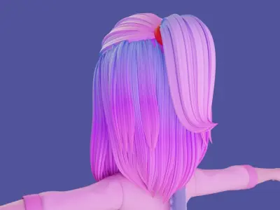 Cartoon Girl- READY TO RIG 3D model