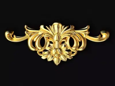 Central decor ornament for furniture 3D model 796