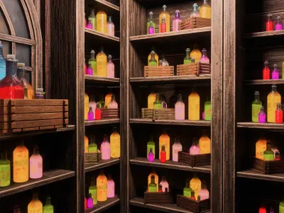 Medieval Carriage Shop 3D model