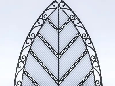 Leaf Wall Panel Low-poly 3D model