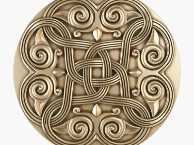 decorative rosette for cnc 3D model