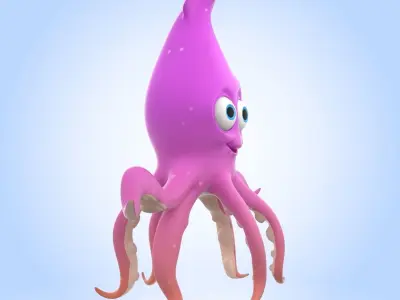 Purple Squid 3D model