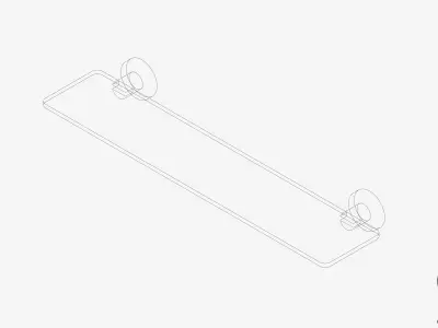 Shelf - Glass - Luxury - Round - Round Plate Low-poly 3D model
