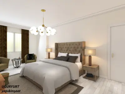 MODERN BEDROOM 3D model 15