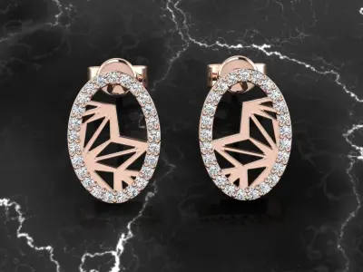 Jewelry Earring 3D print model 21