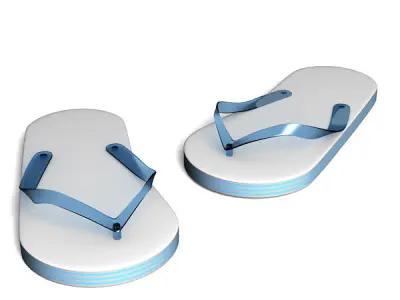 Beach toys set 3D model