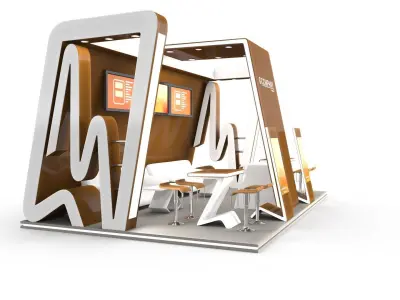 Exhibition Stand 6 Low-poly 3D model