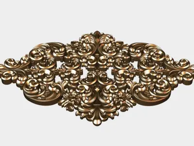 Carved decor for cnc 55 3D model