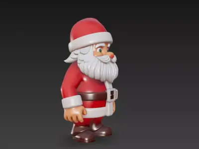 Chibi Santa Claus Christmas Holiday Character Stylized 3D Model 3D model