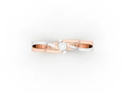 ENGAGEMENT RING TWO COLOR ALL SIZE 3D model