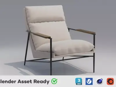 West Elm Kinsley Chair 3D model