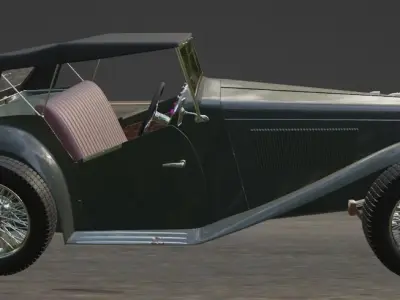  MG T-Type - Retro Sports Car 3D model