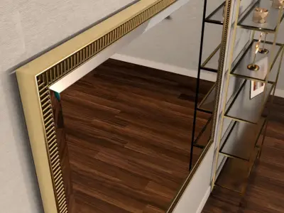 Mirror Decorated Frame Low-poly 3D model