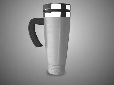 Car stainless steel mug Low-poly 3D model