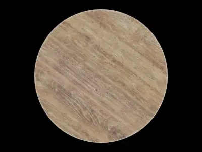 Solid Wood Pedestal End Table 3D model