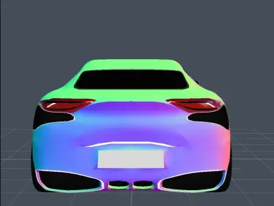 Avtomobil dizayni  Low-poly 3D model Low-poly
