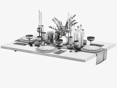 Table  setting r2 3D model