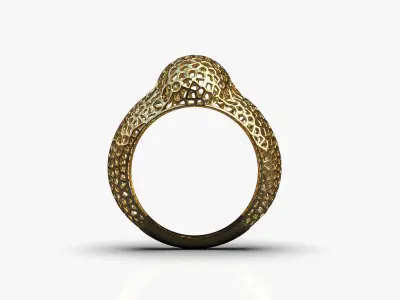 Stylized ring 3D print model