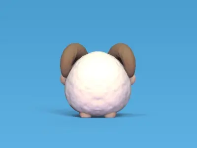 Cute Ram 3D print model