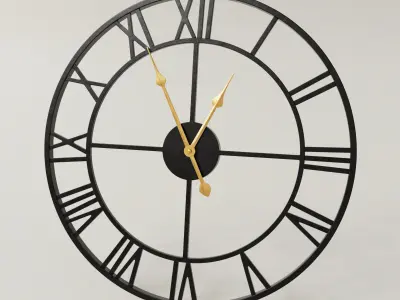 Metal Wall Clock 3D model