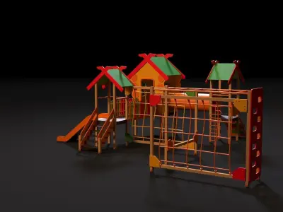 Childrens play complex 3D model