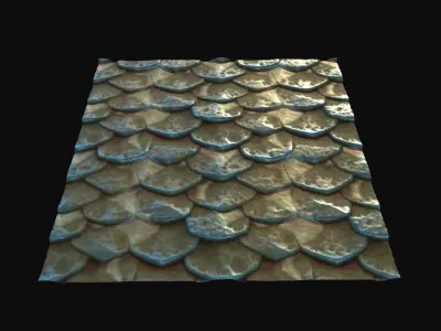 10 Seamless Scales PBR Materials - Set 2 - Texture