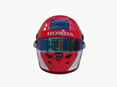 Kvyat helmet 2019 Low-poly 3D model
