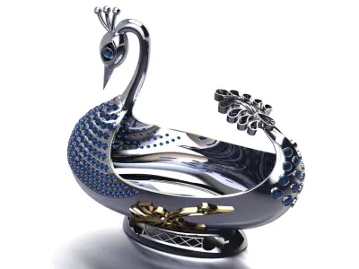 Peacock Decoration Project 3D print model
