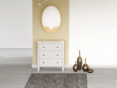 Grey Rug Low-poly 3D model