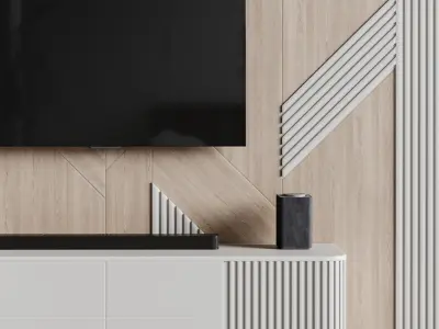 Modern TV Wall 034 3D model