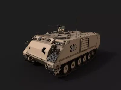 M113A3 APC - Armoured Personnel Carrier  Low-poly 3D model