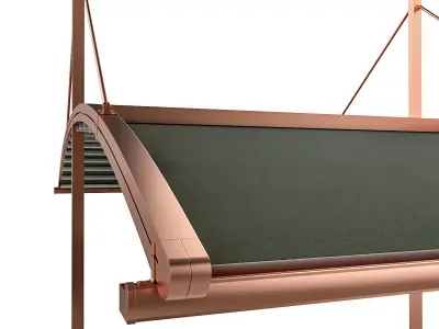 Motorized Pergola 6a copper matte 3D model