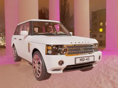 Ranger Car White 3D model