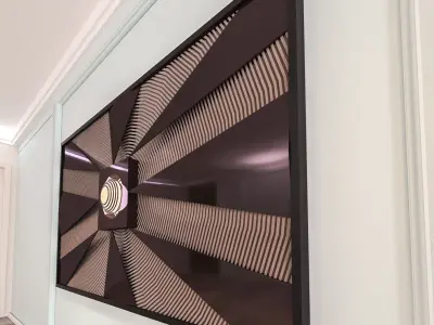 decorative lighting art frame Low-poly 3D model