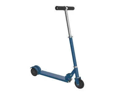 Kick scooter blue 3D model