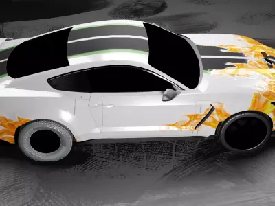 Mercedes Car Model Low-poly 3D model