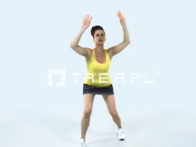 Yearn 11J Volleyball Overhead Sports Woman Low-poly 3D model