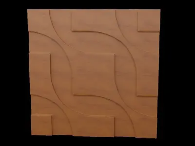 3D Panel wooden 3D model