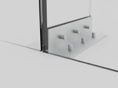 Curtain Wall Spider Fittings Assets for Blender 3D model