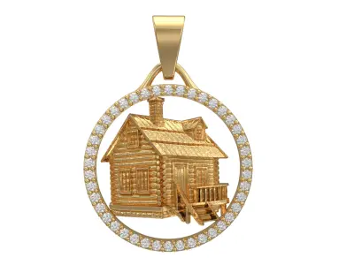 House Figured Pendant 3D print model