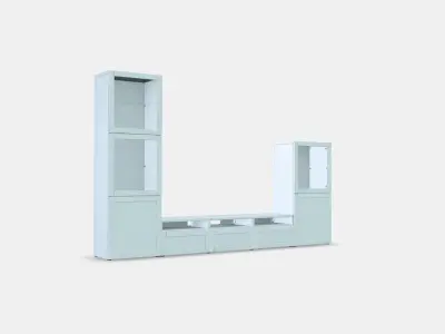 BESTA TV storage combination-glass doors 3 3D model