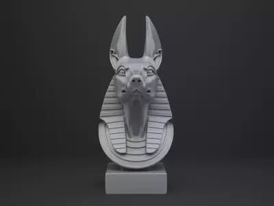 Anubis Bust - Animal Figurine 3D print model