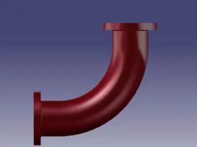 Double Flange pipe 3D print model