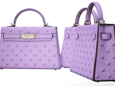 Woman Handbag Low-poly 3D model